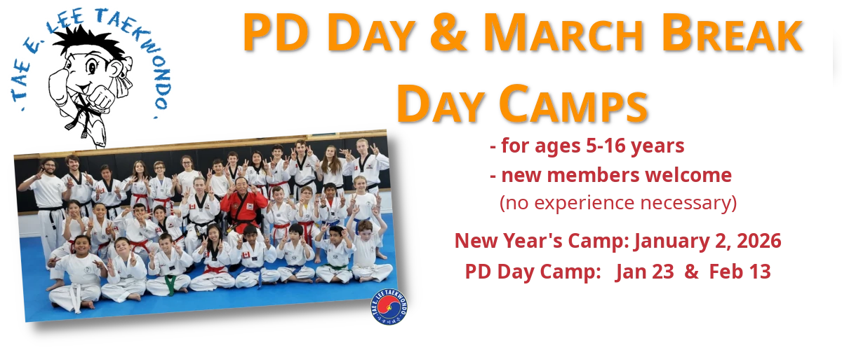 Tae E. Lee Taekwondo PD Day and March Break Camps