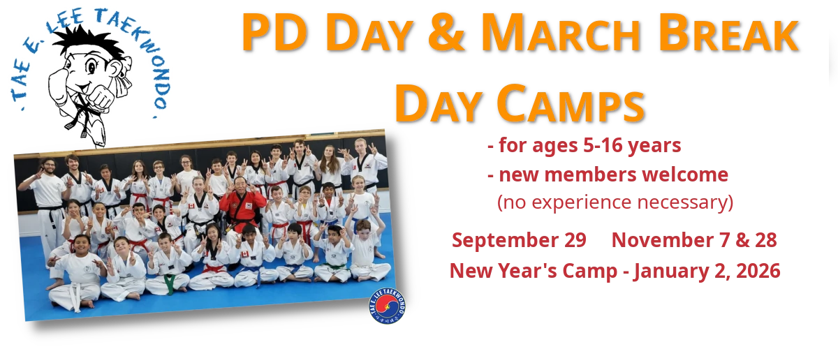 Tae E. Lee Taekwondo PD Day and March Break Camps